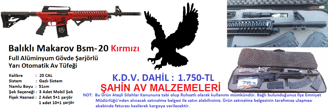 Balıklı Makarov Bsm-20 Kırmızı